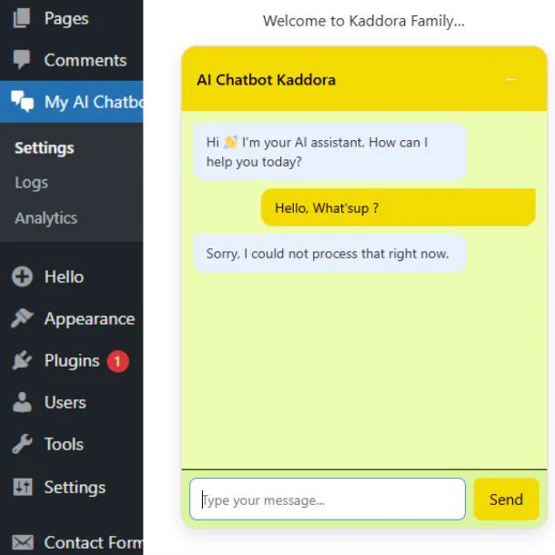 KDR Chat – AI Chatbot wordpress plugin