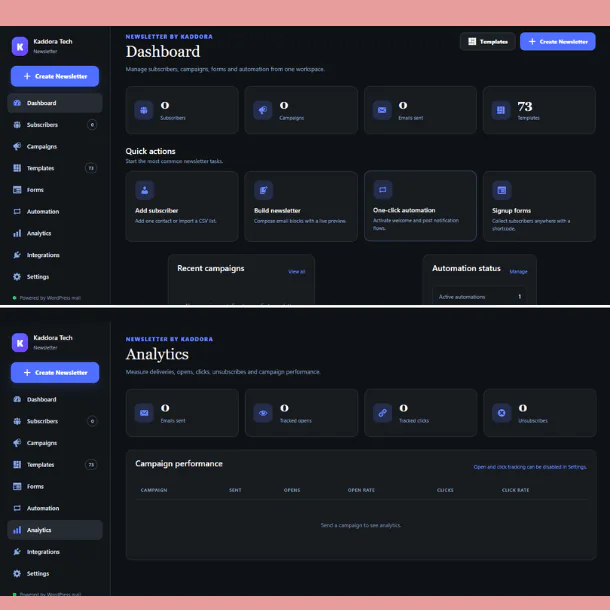 Newsletter by Kaddora – WordPress Newsletter Builder & Automation Plugin