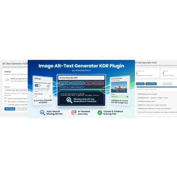 Kaddora AI – Image Alt Text Generator for WordPress