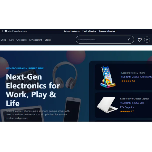 Kaddora – Electronics & Gadgets WooCommerce WordPress Theme