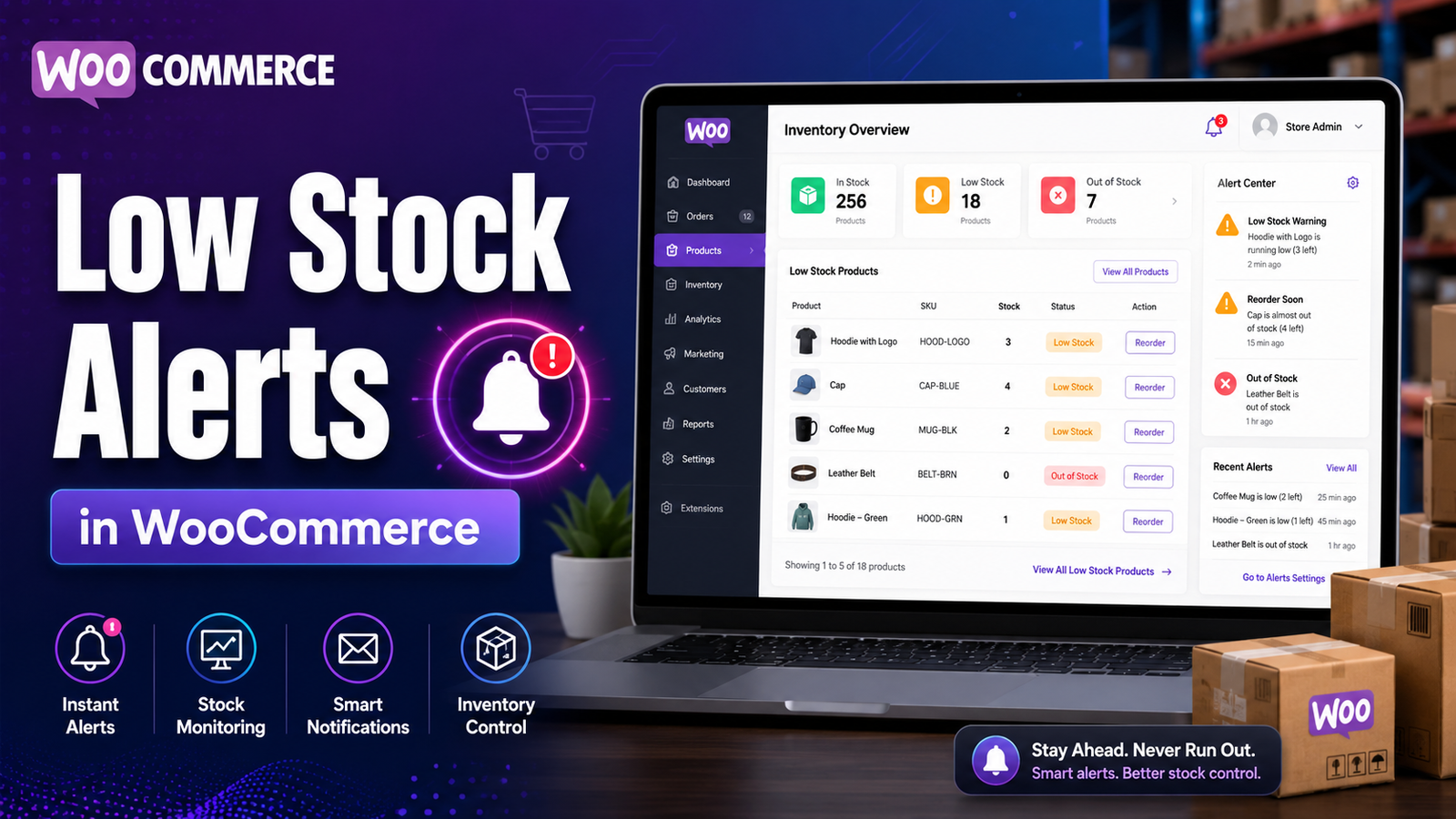 Low Stock Alerts in WooCommerce