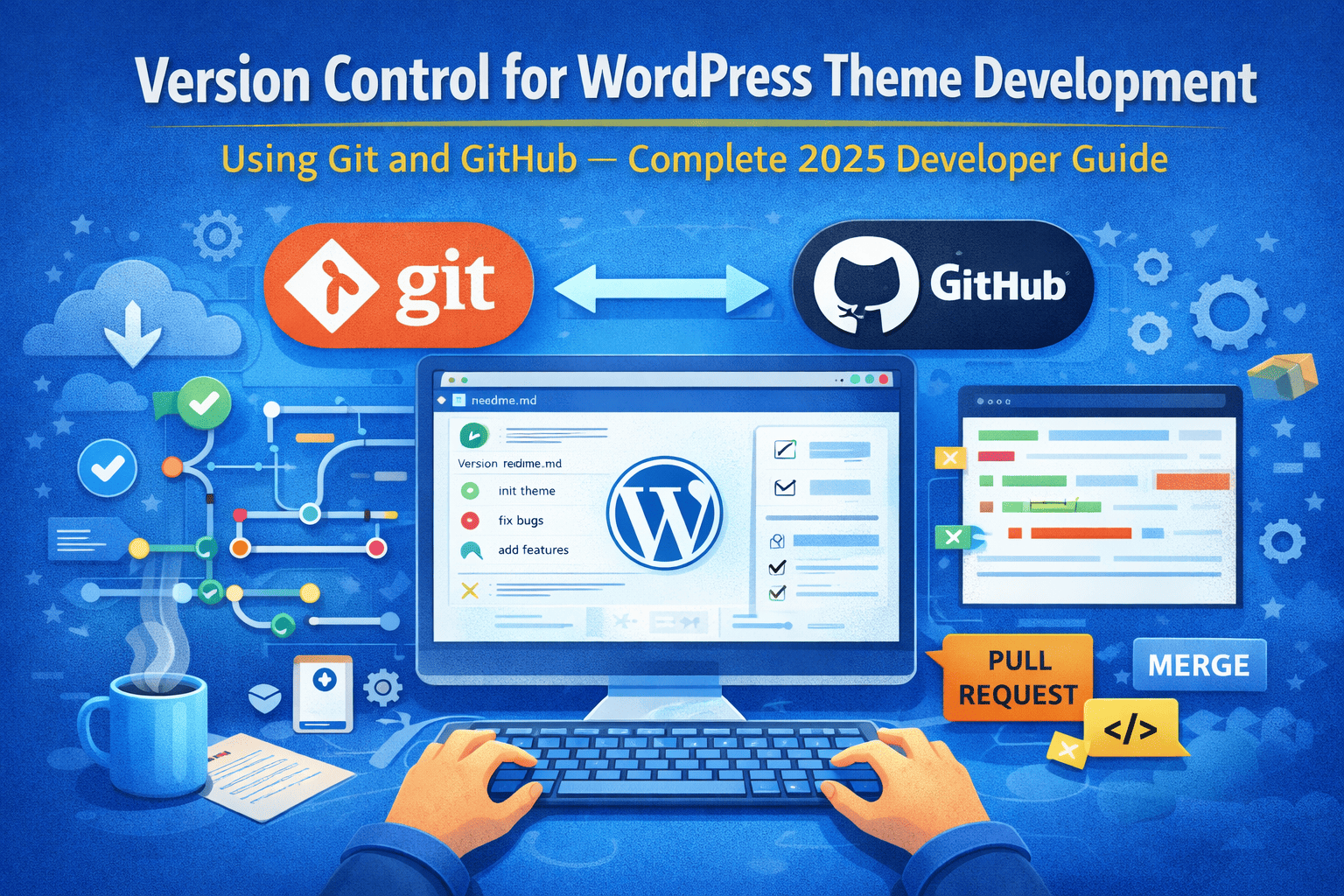 Version Control for WordPress Theme Development Using Git and GitHub — Complete 2025 Developer Guide