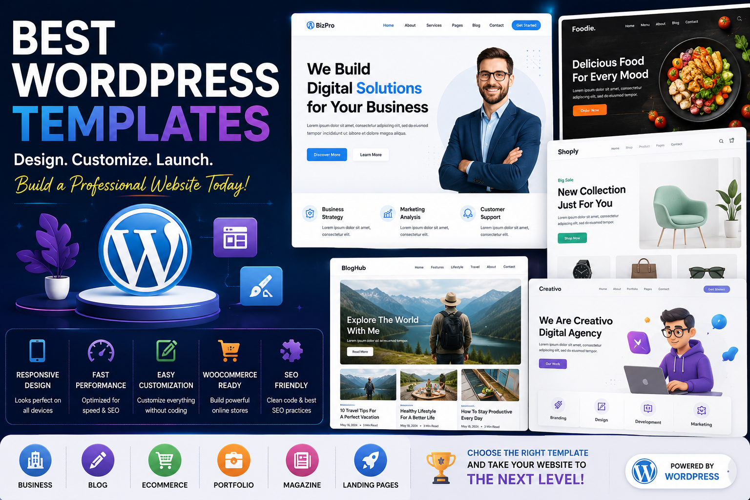 Best WordPress Templates for Building a Professional Website