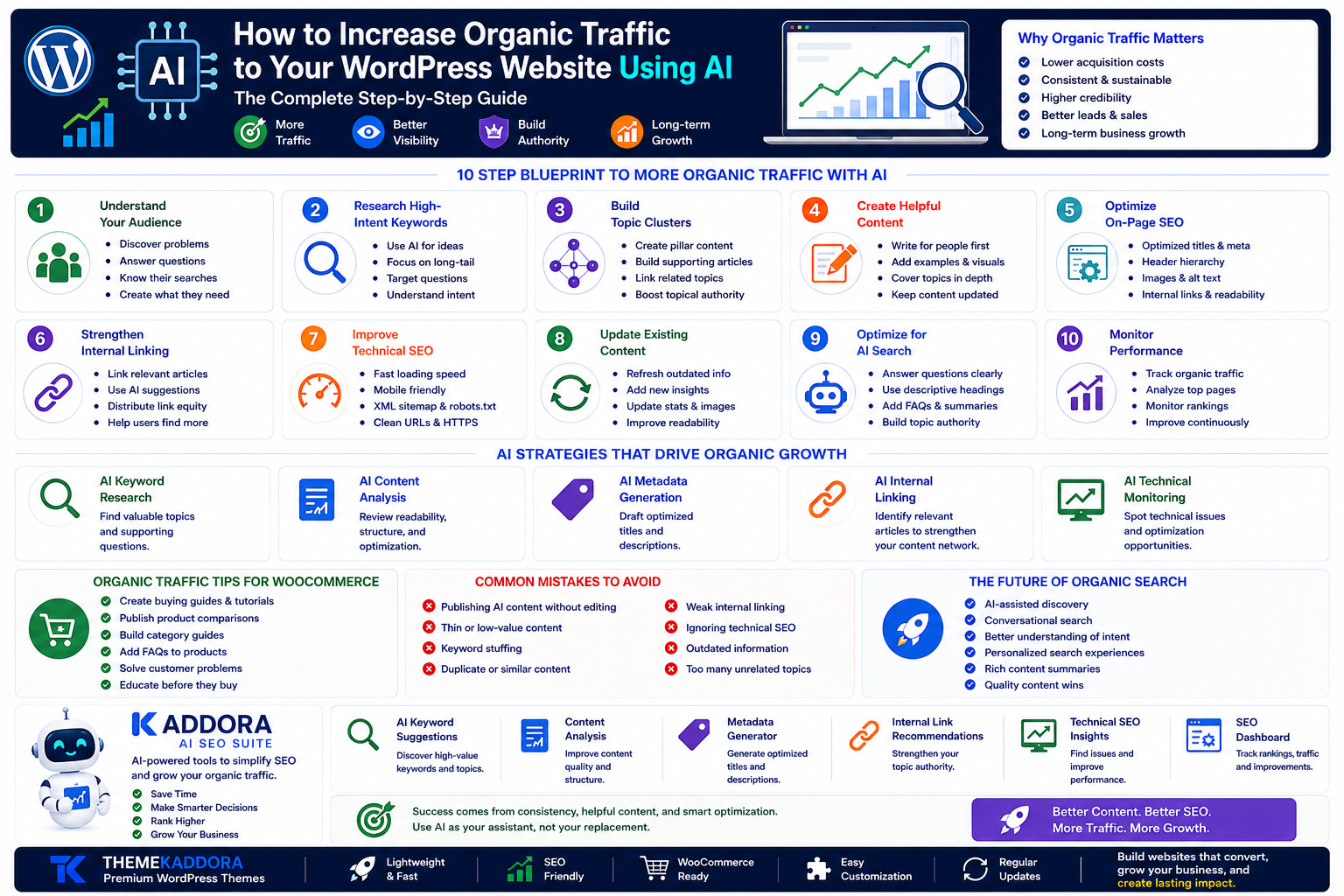 How to Increase Organic Traffic to Your WordPress Website Using AI: The Complete Step-by-Step Guide